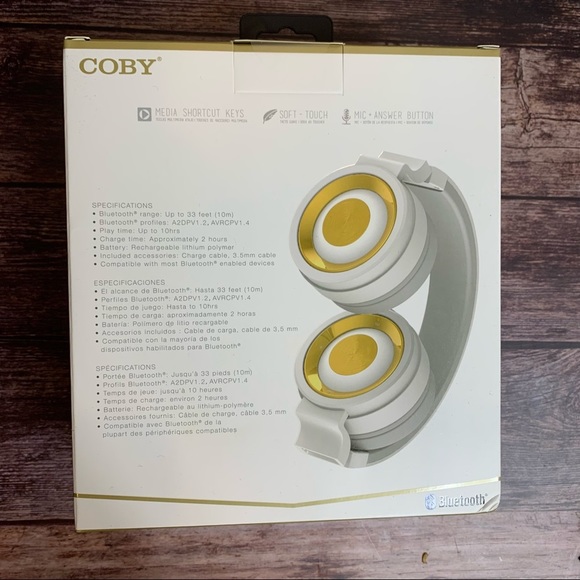 Coby ~ Max-III Wireless Folding Stereo Headphones - Picture 6 of 8